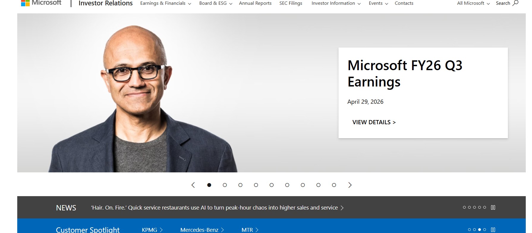 Microsoft dividend yield and dividend date analysis for MSFT stock investors