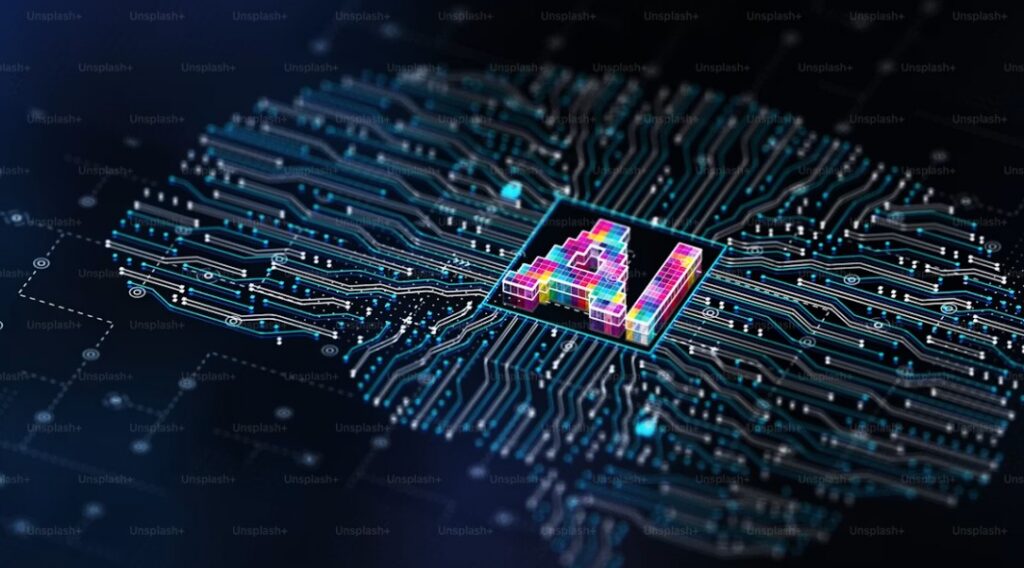 AI chip processor representing artificial intelligence computing and advanced technology