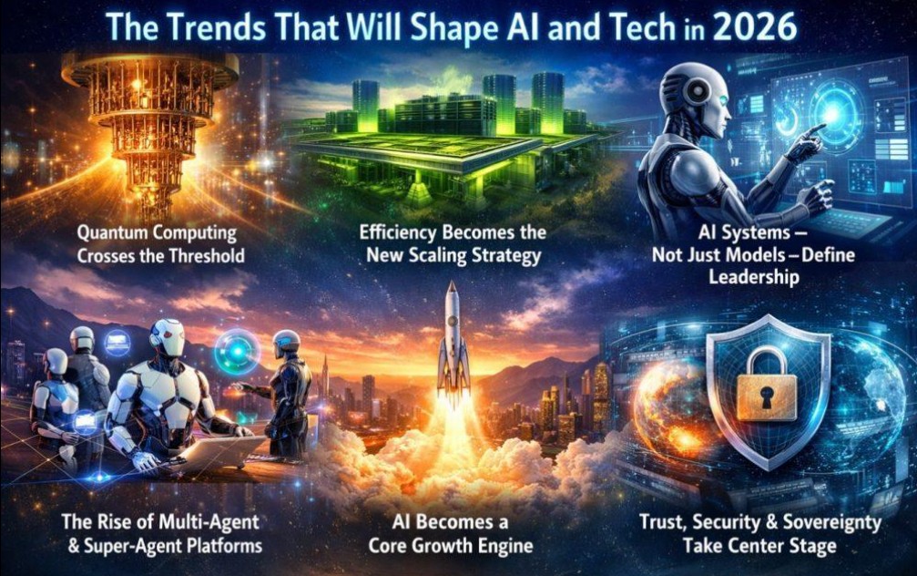 AI robots and smart city infrastructure representing digital transformation and the future of the global economy in 2026