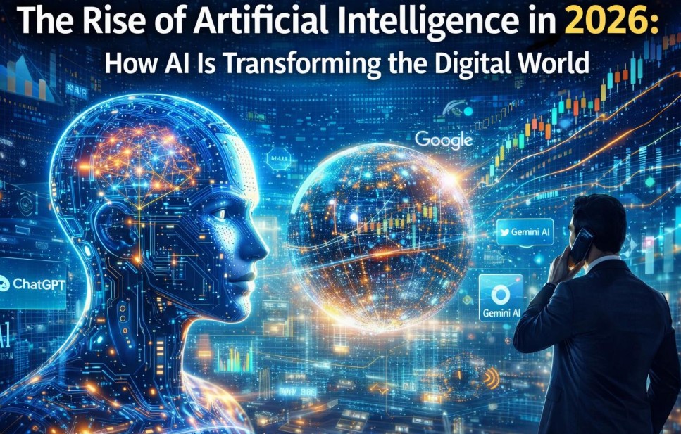 AI technology transforming the digital economy with advanced neural networks, cloud computing, and futuristic data infrastructure
